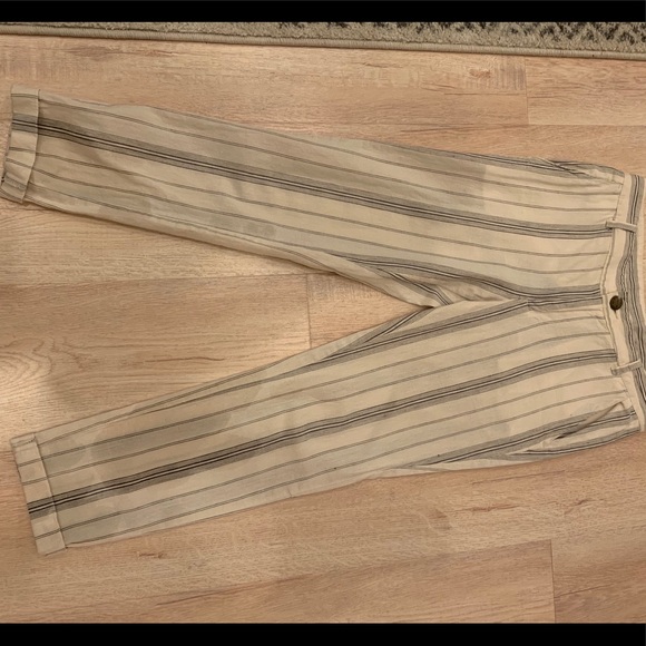 Current/Elliott Pants - Current Elliott small black and cream striped pant